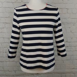 Tommy Hilfiger Navy Blue & White Striped Top S/P